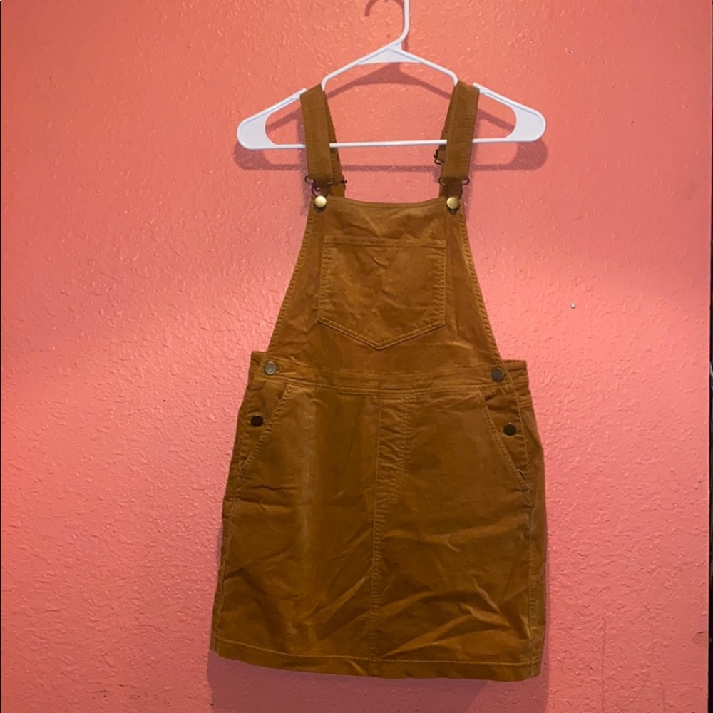 Super cute skirt-overalls